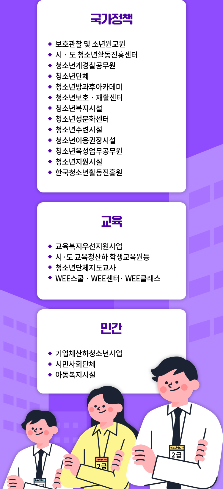 국가정책/교육/민간 시설안내