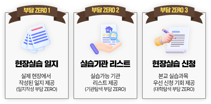 현장십습 일지, 실습기관 리스트, 현장실습 신청